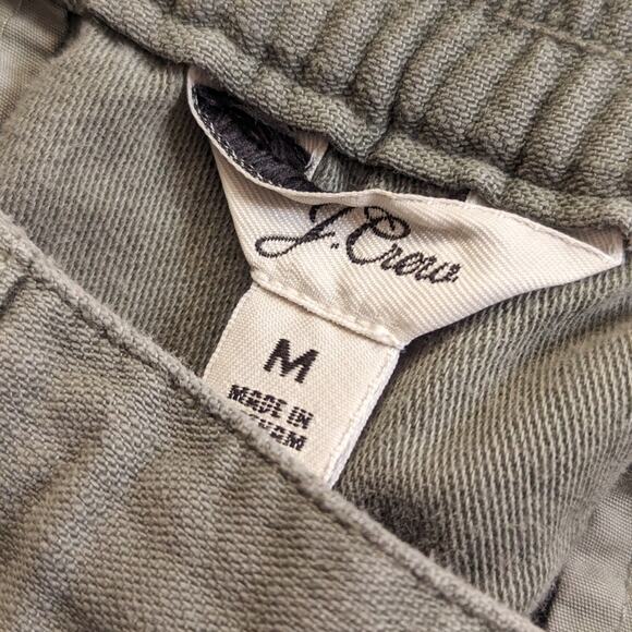 J. Crew Army Green Straight Leg Pull On Utility Drawstring Comfy Pants - Picture 3 of 4